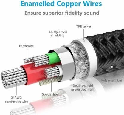 �3.5mm Headphone Splitter, Gold Plated Headset 3.5mm Female to 2 Dual Male Microphone Audio Stereo Jack for PC, Laptop 0.2 m Stereo Audio Cable��(Compatible with PC, Laptop, Black)