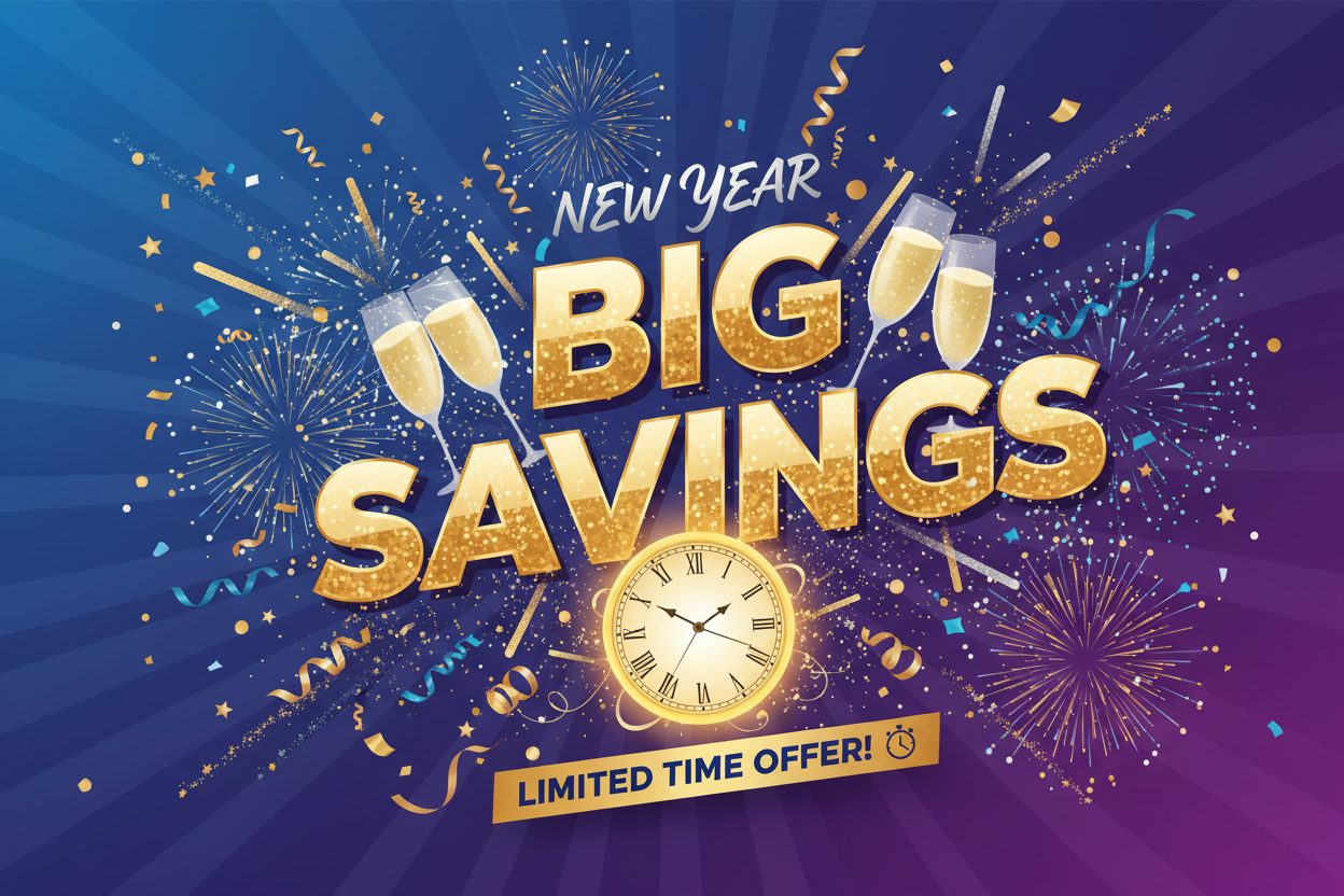 Big saving on new year's 